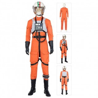 Luke Skywalker Pilot Costume Star Wars Costume X-Wing Pilot Fighter Cosplay Suit