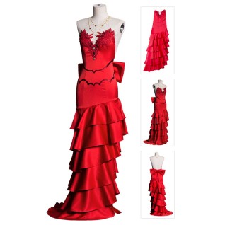 Aerith Gainsborough Cosplay Costume Final Fantasy VII Remake Red Dress