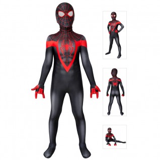 Kids Spider-Man Miles Morales Cosplay Costume Spiderman Suits