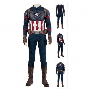 Captain America Suit Avengers-Endgame Steve Rogers Cosplay Costumes