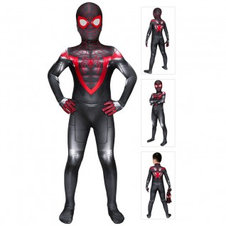 Spider-Man Miles Morales Costume Spiderman Cosplay Suit for Kids