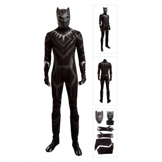 Real Black Panther Costume Cosplay Deluxe Version Full Set