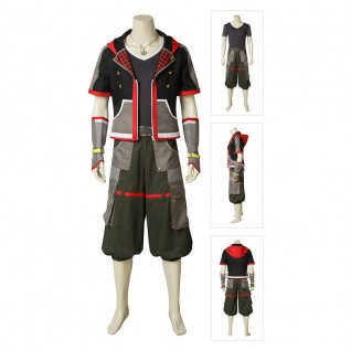 Sora Cosplay Costume Kingdom Hearts 3 Suit Deluxe Version