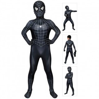 Spider Man 3 Venom Cosplay Costume Spider-Man Jumpsuit for Kids