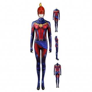 Avengers Endgame Carol Danvers Suits 2023 Captain Marvel Cosplay Uniform