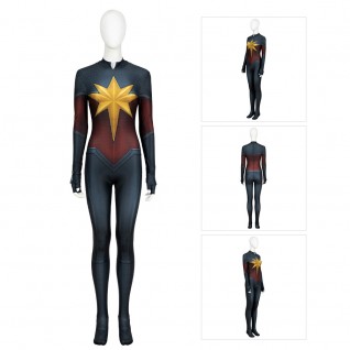 2023 Carol Danvers Halloween Uniform Captain Marvel 2 Cosplay Jumpsuit