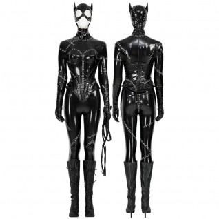 Catwoman Cosplay Costumes Batman Returns Selina Kyle Black Suit