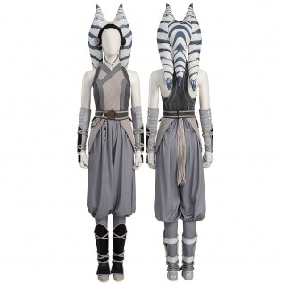 Star Wars Ahsoka Cosplay Costume Ahsoka Tano Suit White Robe Edition