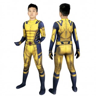 Wolverine Cosplay Jumpsuits Yellow Deadpool 3 Wolverine Costume for Kids