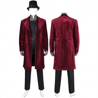 Willy Wonka Cosplay Costumes Charlie and the Chocolate Factory Suit for Halloween