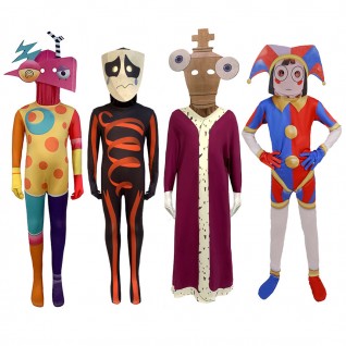 Adult and Kids The Amazing Digital Circus Cosplay Jumpsuit Halloween Costumes