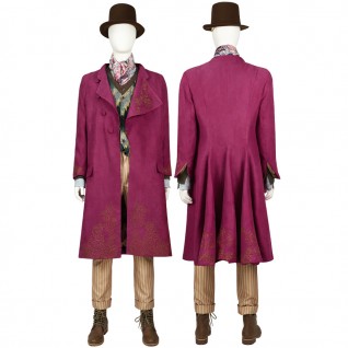 Willy Wonka Suit Charlie and the Chocolate Factory Cosplay Costume for Halloween