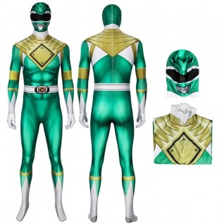 Ready To Ship Green Power Rangers Suit Burai Dragon Ranger Cosplay Costume