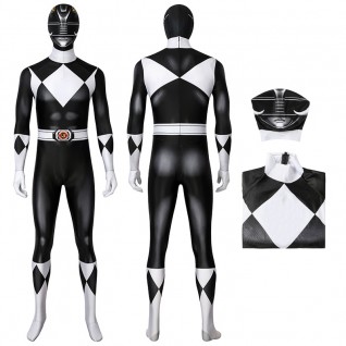 Ready To Ship Black Power Ranger Jumpsuit Mighty Morphin Power Rangers Burai Dragon Ranger Cosplay Costume